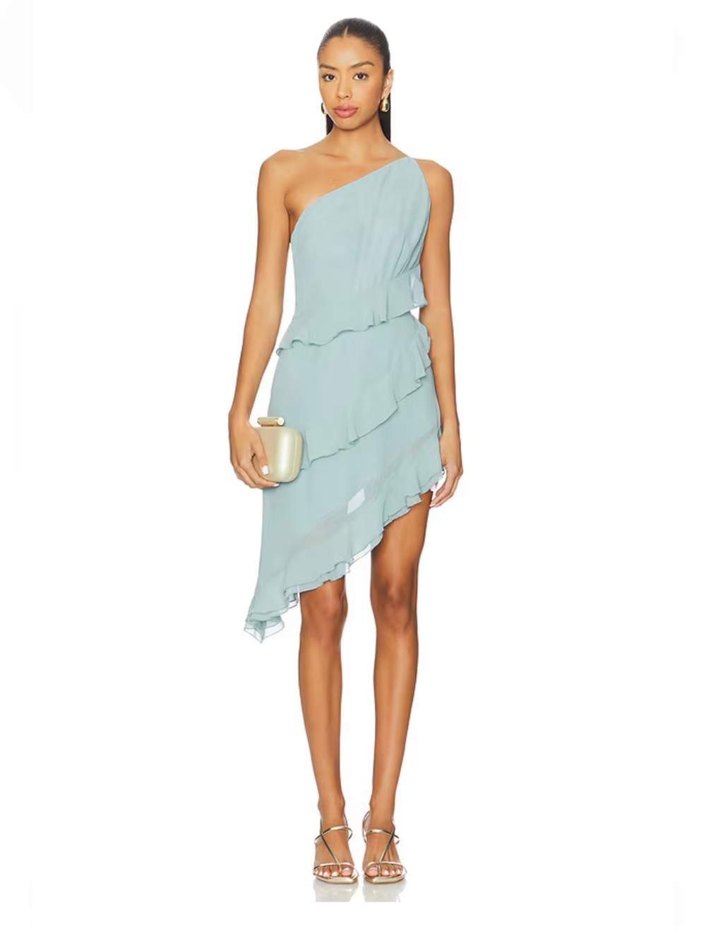 NWT Revolve Lovers and Friends Kimberly Assymetrical Mini Dress in Teal